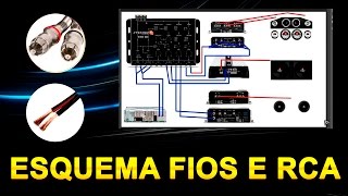 Quais cabos RCA e fiação utilizar no projeto  ESQUEMA PASSO A PASSO [upl. by Okire]