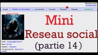 Tutoriel php  Creation dun mini reseau social  Espace membre  part 14  By NewDzign [upl. by Catlee]