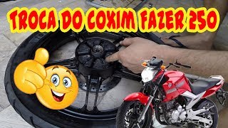 Troca do coxim da coroa Yamaha Fazer 250 cc [upl. by Ynnav550]