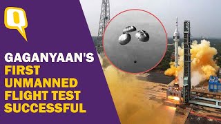 ISRO Successfully Completes Gaganyaans Test Flight Mission  The Quint [upl. by Sladen628]