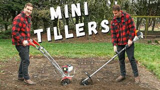 Mini Tillers Are they the same Are they Good Stihl  Mantis  EGO  EuroSystems [upl. by Allix334]