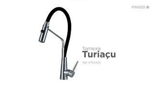 Turiaçu  Torneira para Cozinha  Prata Escovado  PingooCasa HTC0434 [upl. by Leahcir425]