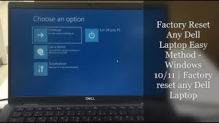 Factory Reset Any Dell Laptop Easy Method  Windows 1011  Factory reset Dell Laptop stepbystep [upl. by Ylhsa783]