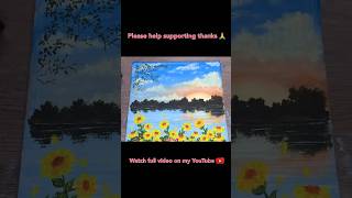 Blue Sky Painting shorts painting satisfying trending art video [upl. by Hayyim]