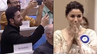 Ranbir Kapoor Reaction on Alia Bhatt Receives National Award For Gangubai 69th National Film Awards [upl. by Trisa]