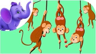 Five Little Monkeys  Nursery Rhyme amp Karaoke Version [upl. by Tadeas]