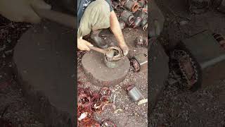 Fridge compressor recycling silver cooper unitedstate foryouvideos viralvideos [upl. by Shirberg]