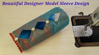 Beautiful designer model sleeve design  simple and easy method of stitching [upl. by Niatirb]