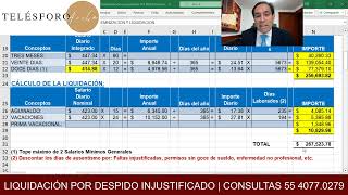 Cómo calcular un despido injustificado y una liquidación liquidacion finiquito [upl. by Seuqirdor382]