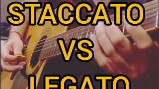 STACCATO vs LEGATO on GUITAR [upl. by Waldron]