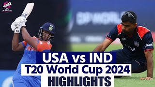 USA vs IND T20 World Cup 2024 Highlights United States vs India T20 World Cup Full Highlights [upl. by Hiltner604]