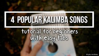 4 Easy Kalimba Songs For Beginners  Tutorial [upl. by Jacqui]