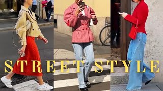 The Latest Casual Fashion Trends in Milan Spring Street Style•The Ultimate Fashion Guide [upl. by Noneek]