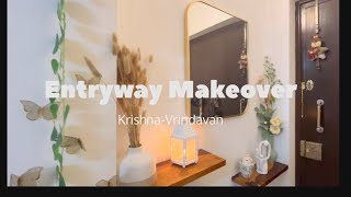 Entryway Makeover Entryway Transformation DIY on a budget A New look EntranceSimple Makeover [upl. by Enitsirhc835]