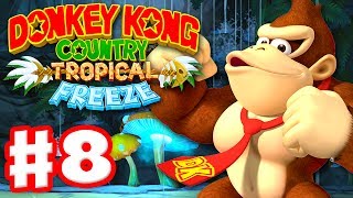 Donkey Kong Country Tropical Freeze  Gameplay Walkthrough Part 8  World 2 Secret Levels 100 [upl. by Pernell371]