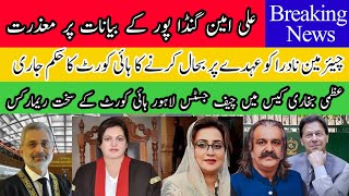 Apology on Ali Amin Gandapur Statement Azma Bokhari Case ij High CourtChairmanNADRA Restored by HC [upl. by Lemmie958]