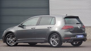 Volkswagen NEW Golf RLine 2019 Indium grey 17 inch Sebring walk around amp detail inside [upl. by Ayhtnic]