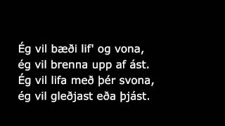 Hjá Þér  Sálin Hans Jóns Míns Með Texta [upl. by Neeka]