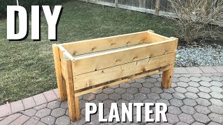 DIY Raised Planter Box  EASY Plans  Backyard Garden [upl. by Sager]