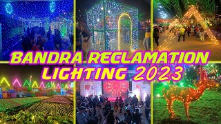 Bandra Reclamation Lighting 2023  Christmas amp NEW YEAR 2024 Celebration bandra reclamation Mumbai [upl. by Boar]