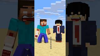 HELP Herobrine To Power Up And Bottle Flip friendship shorts trending anime [upl. by Hyps418]