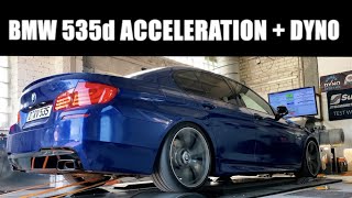 BMW 535d F10 CHIP STAGE 1 ACCELERATION amp DYNO TEST [upl. by Mercado]