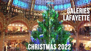 🇫🇷 Paris Christmas Galeries Lafayette Haussmann Paris [upl. by Donni]