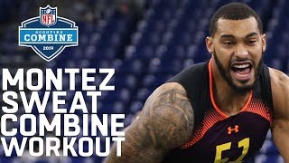 Montez Sweat Sets 40Yard Dash Record for Defensive Linemen  2019 NFL Scouting Combine Highlights [upl. by Bohman]