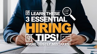 3 essential hiring tips to find the perfect fit for your company 🤝 HiringStrategy TeamBuildingquot [upl. by Nilyarg]