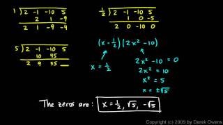 Algebra 2 607g  Rational Zeros Theorem Part 7 [upl. by Maggs]