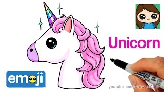 How to Draw a Unicorn Emoji Easy [upl. by Nevarc943]