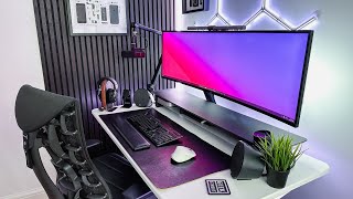 The MUST HAVE Desk Setup UPGRADES  2024 Desk Setup Tour [upl. by Lacefield]