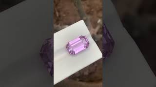 Kunzite Faceted gem from Afghanistan [upl. by Dragon]