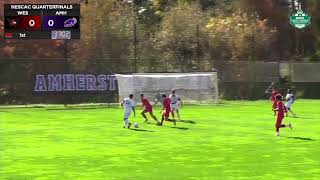 Amherst Mens Soccer vs Wesleyan NESCAC Quarterfinal 102823 [upl. by Esnohpla]