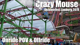 Crazy Mouse Oktoberfest Limburg 2019 Janßen  Onride POV amp Offride [upl. by Eelirem]