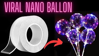 How to make Nano Tape ballonDiy Nano tape bubbleNano tape balloon without hair dryer [upl. by Cynthla]