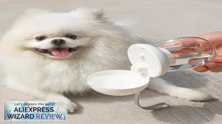 300ml Portable Pet Water Bottle Outdoor Travel Drinking Cup Feeding Bowl Review [upl. by Aciretahs]