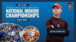 NC State Womens Head Coach Simon Earnshaw Previews 2024 ITA Indoor Championship [upl. by Ayalahs]