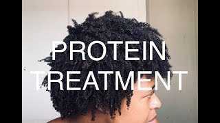 PROTEIN TREATMENT FOR 4C HAIR TUTORIAL [upl. by Dagmar680]