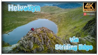 Helvellyn via Striding EdgeLake District ❤️ Cumbria Drone fotage 4k video Janek Włóczykij 240224 [upl. by Marfe]