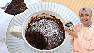 Dangerously good CHOCOLATE MUG CAKE Microwave recipe and no eggs [upl. by Karim]