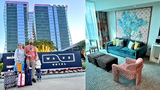 We Stayed At The Coolest Hotel In Orlando  Lake Nona Wave  Room Tours Everything We Ate amp Santa [upl. by Dulcy]