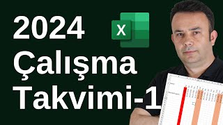 2024 Çalışma Takvimini Excelde Oluşturmak 1 Örnek  917video  Ömer BAĞCI [upl. by Oderf]