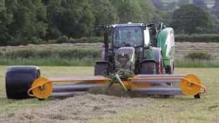 Fendt 516 with new front rake and Mchale FusionGR Pykett Tractors [upl. by Rehpotsirhk]