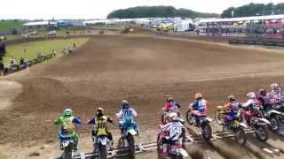 WMX Matterley Basin 2015 FIM Race start  Livia Lancelot Kiara Fontanesi [upl. by Elyrehc]