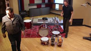 Mariano Steimberg unboxing and setting up Canopus drums at Barklee Spain [upl. by Lozar]