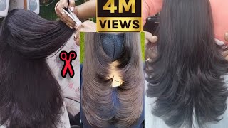 How To Long Layer Step Cutmulti layer hair cutadvance layer haircuttutorialstep by step beginner [upl. by Ellerehs231]