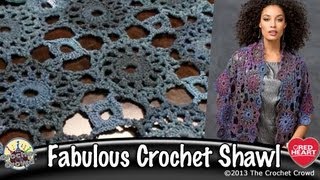 Circular Motif Shawl Crochet Tutorial [upl. by Jotham638]