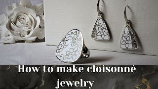 How to make cloisonné enamel jewelry 🤍 [upl. by Nolak]