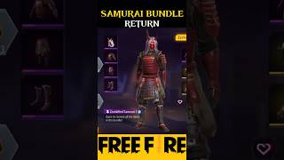 SAMURAI BUNDLE RETURN freefire viral [upl. by Elonore14]